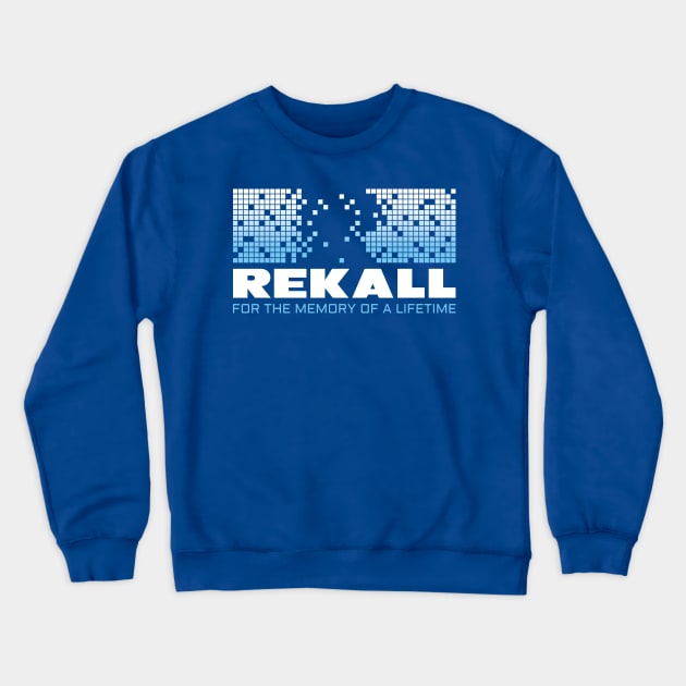 Total Recall – Rekall Logo (blue wash version) Crewneck Sweatshirt by GraphicGibbon